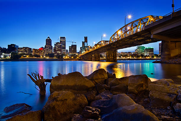 istock Portland Oregon Skyline at Blue Hour 184679806