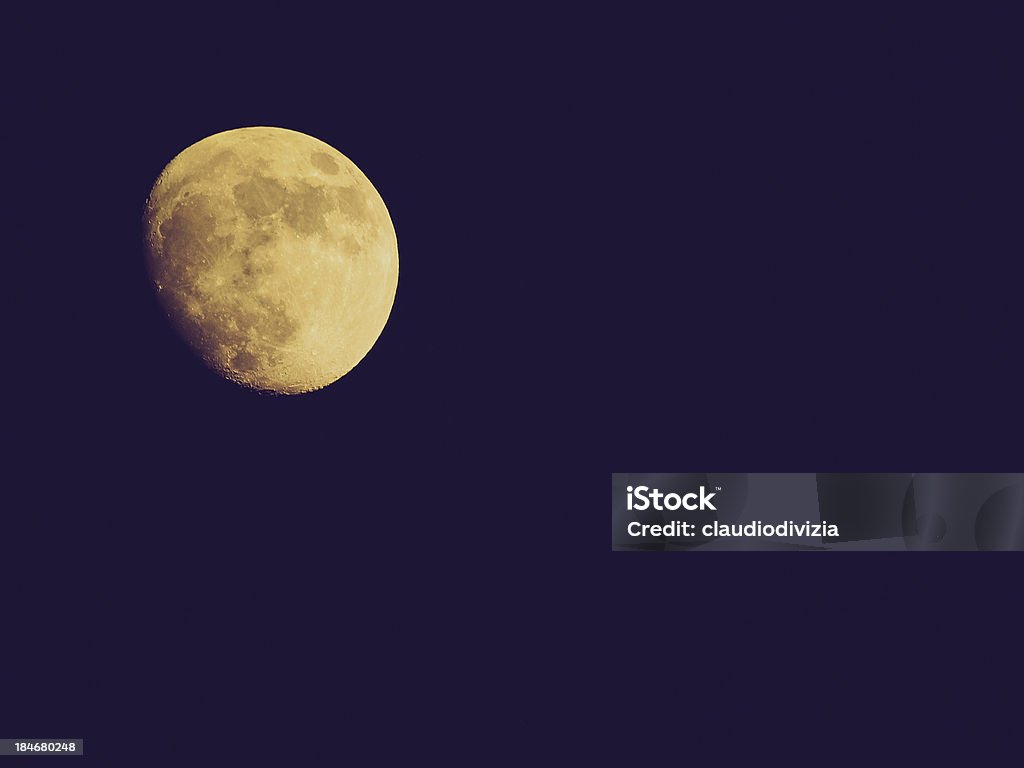 Visual retrô lua cheia - Foto de stock de Astronomia royalty-free