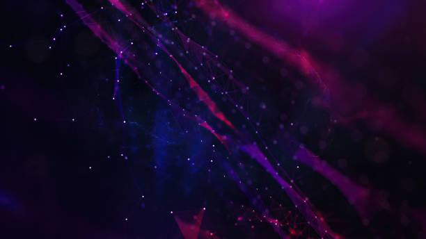 istock Abstract blue purple geometry animation 1846803991