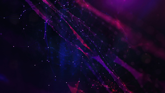 Abstract blue purple geometry animation