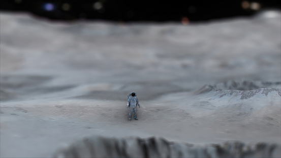 Brave Astronaut On The Moon