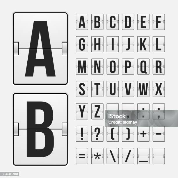 득점판 알파벳 문자와 기호 공항에 대한 스톡 벡터 아트 및 기타 이미지 - 공항, 알파벳, 편지-문서