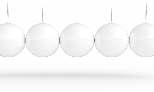 newton pendulum white. background 3d render