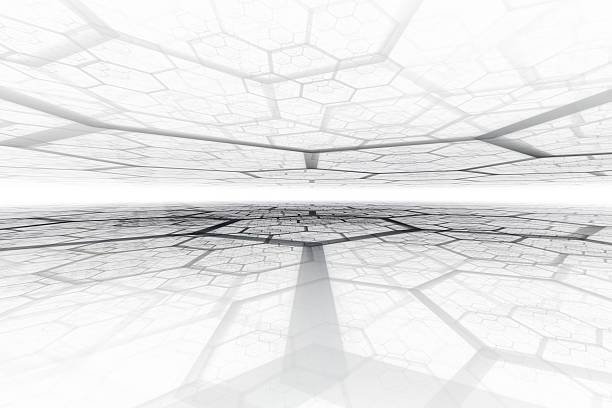 istock Horizontal hexa fractal on the white background 184682489