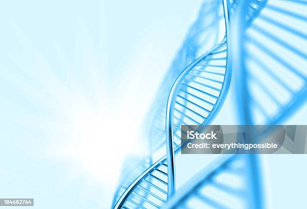 Dna In Medizinischen Hintergrund Stockfoto und mehr Bilder von Biochemie - Biochemie, Biologie, Biotechnologie