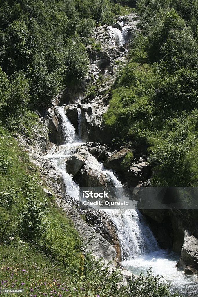 Cachoeira em Les Diablerets área, queijo suíço - Foto de stock de Alpes europeus royalty-free