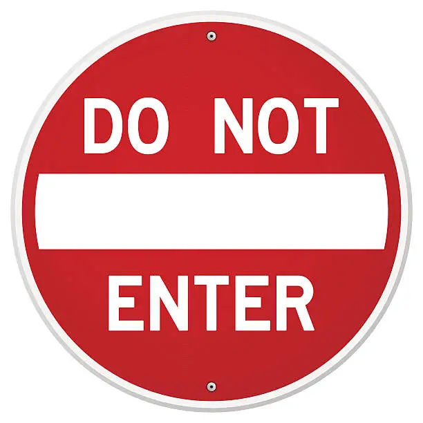 Vector illustration of Do Not Enter Sign