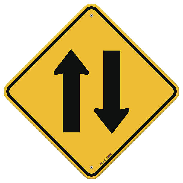ilustrações de stock, clip art, desenhos animados e ícones de sinal amarelo setas de direcção - guidance direction arrow sign speed