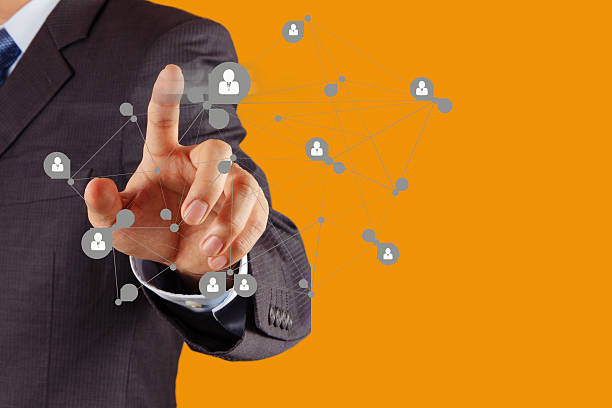 istock businessman working with new modern computer show social network 184684263