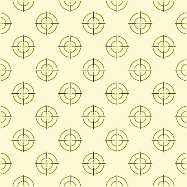 ilustrações de stock, clip art, desenhos animados e ícones de target aim vector concept colored seamless pattern - crosshair background - rifle target target shooting consistency