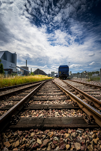 railroad track to an industial park