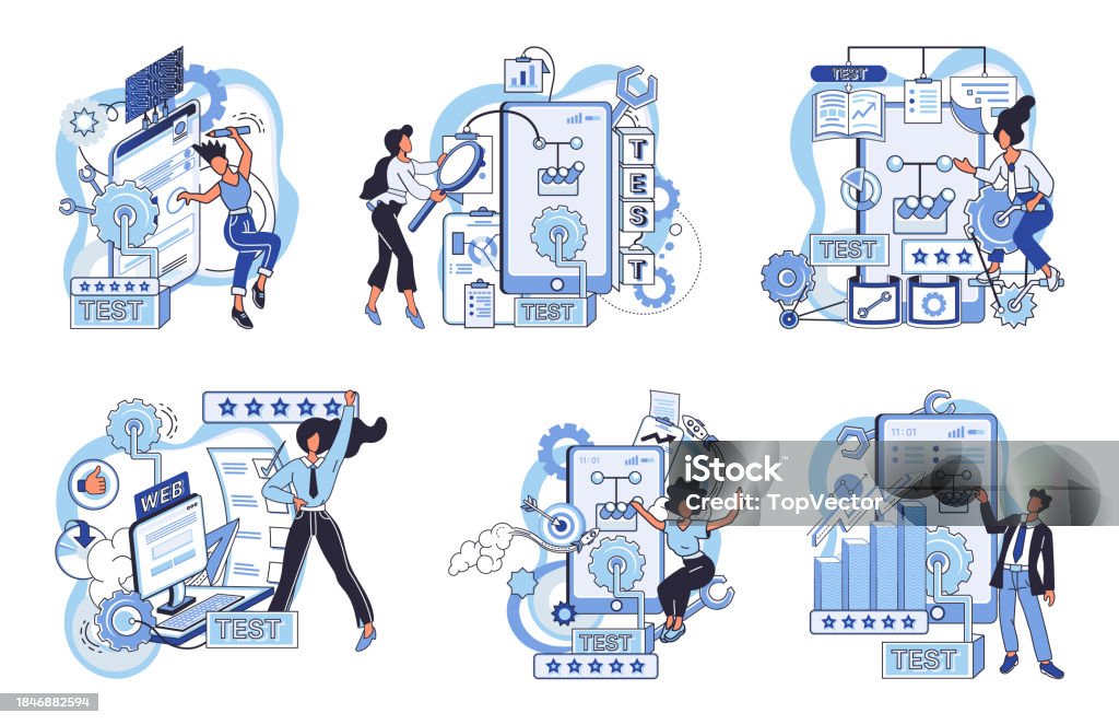 Application Testing Metaphor Vector Software Testing Final Frontier ...