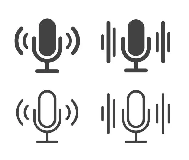 Vector illustration of Microphone - Illustration Icons