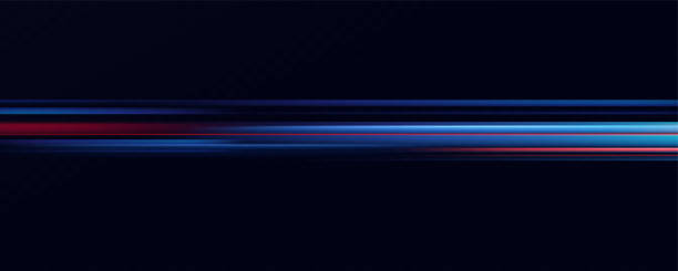 ilustrações, clipart, desenhos animados e ícones de ilustração vetorial de uma cor azul. efeito de luz. raios laser abstratos de luz. raios de luz de neon caóticos - strip club