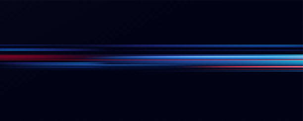 istock Vector illustration of a blue color. Light effect. Abstract laser beams of light. Chaotic neon rays of light 1846897081