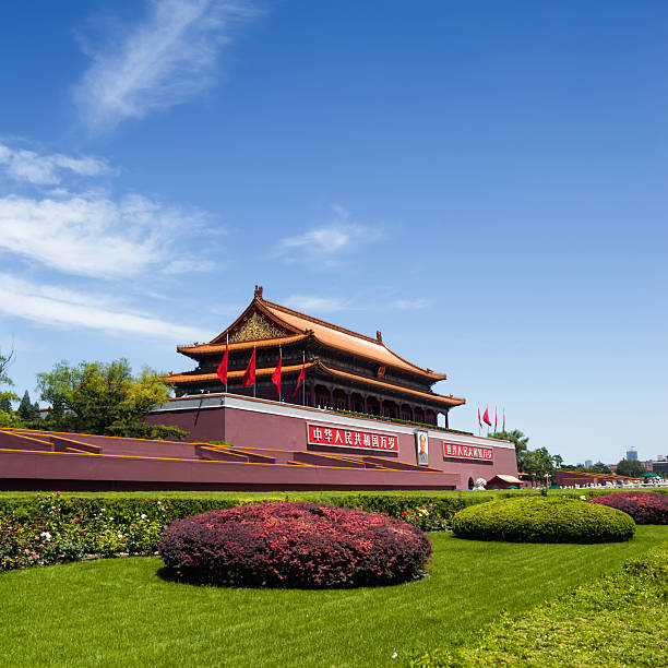 praça da paz celestial - tiananmen square imagens e fotografias de stock