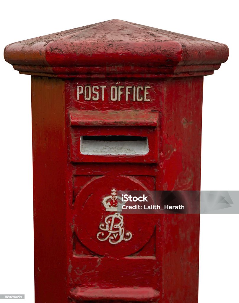 Vieille boîte postale avec cliping path - Photo de 1940-1949 libre de droits
