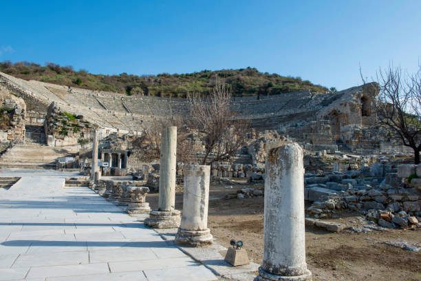 トルコ、イスミル、セルチュクのエフェソス古代ローマ都市 - ephesus turkey greek culture ancient greece ストックフォトと画像