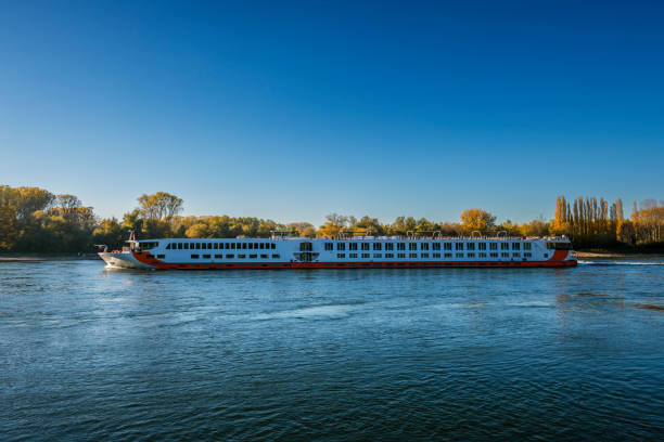 river cruise ship on Rhine River in Germany
