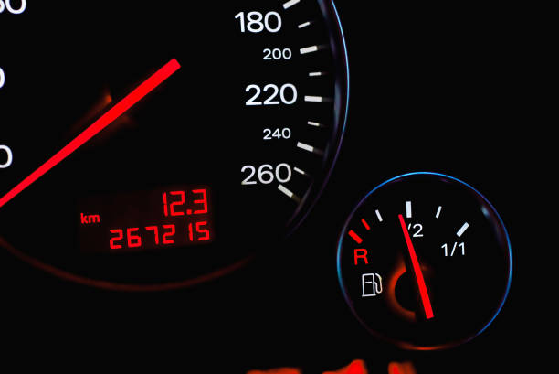 istock Car's dashboard.Modern car dashboard panel at night time.Closeup,selective focus. 1846951952