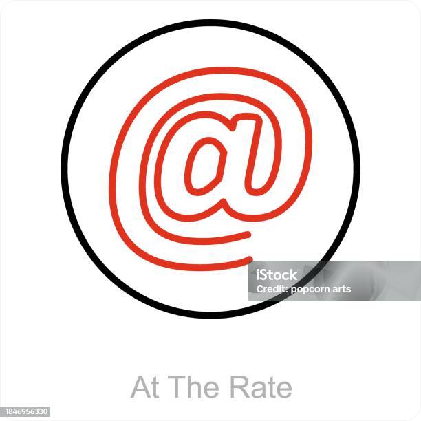 Add Rate Sign At The Rate Stock Illustration - Download Image Now - 'at' Symbol ...