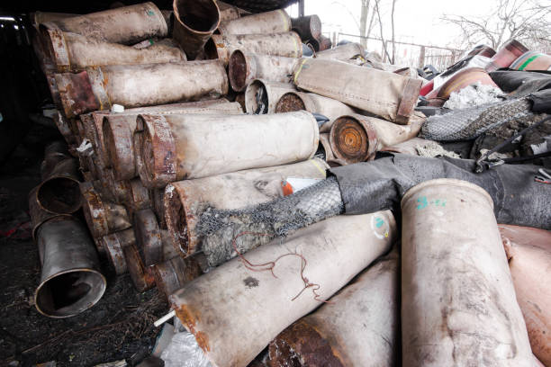 istock Abandoned garbage dump. Junkyard texture. Pile of various trash backdrop. Environment destruction with rubbish and trash. 1846962376