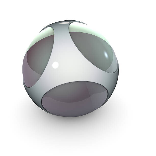 istock close view of metal alien techno object ball 184697926