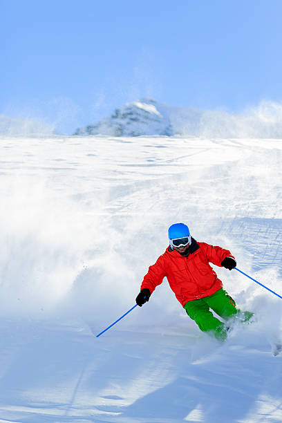 istock Skiing, Skier, Freeride in fresh powder snow. 184698419