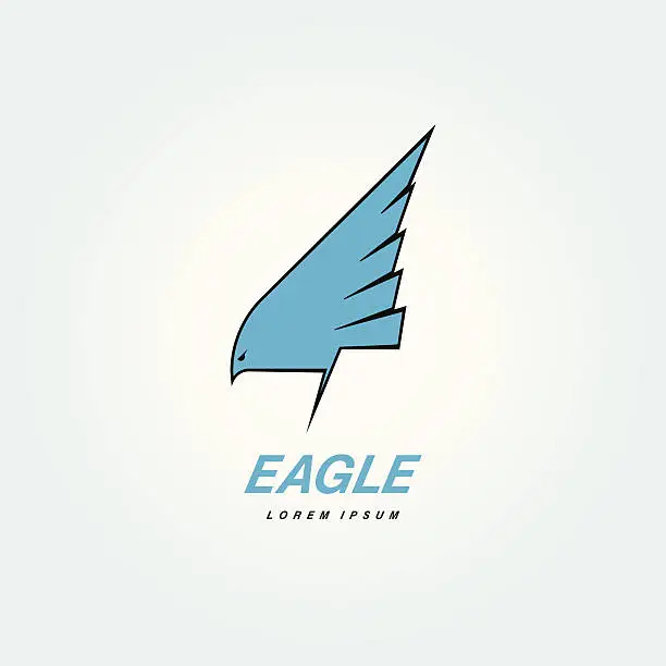 Vector illustration of vector abstract eagle symbol