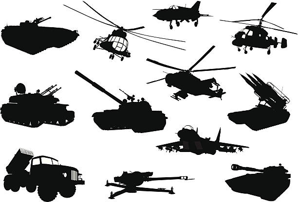 ilustrações de stock, clip art, desenhos animados e ícones de conjunto de militar - mlrs