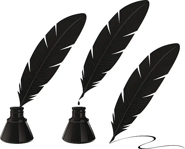 Vector illustration of Quill and Ink