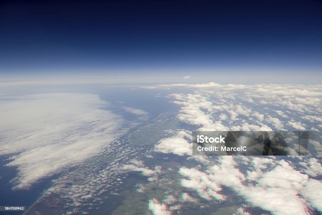Elevata altitudine Vista della costa in 3D. - Foto stock royalty-free di Bellezza naturale