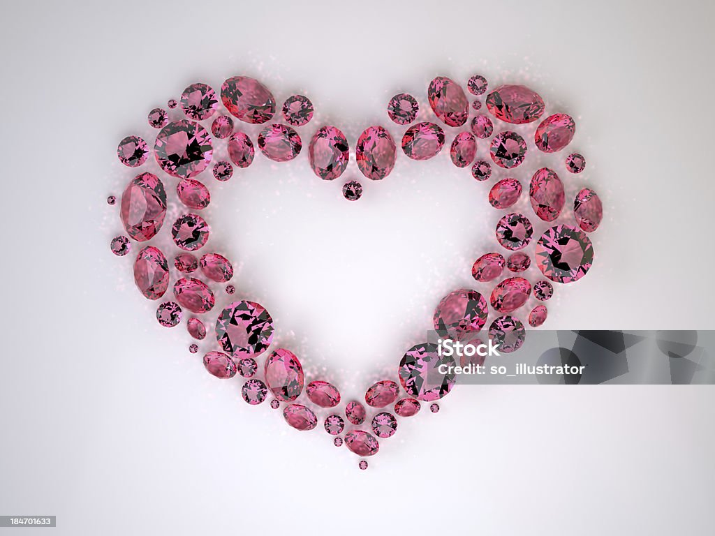 Corazón de diamantes - Foto de stock de Brillante libre de derechos