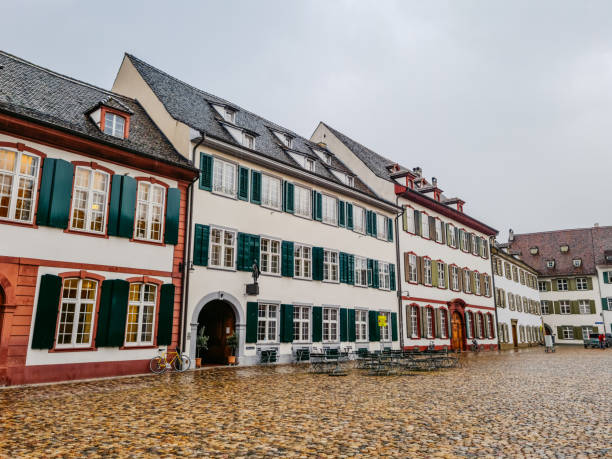 istock Modestly Decorated Buildings And Pedestrian Zone On Minster Cathedral Square (Müensterplatz) In Basel 1847032578