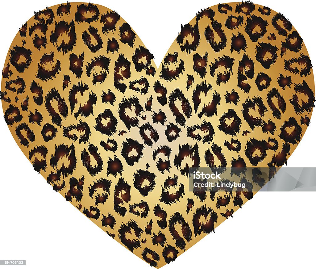 Leopard print heart Heart with leopard print texture pattern in black and gold Heart Shape stock vector