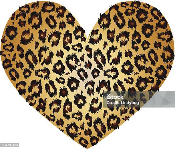Leopard Print Heart Stock Illustration - Download Image Now - Heart Shape, Printmaking Technique, Abstract