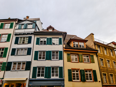 Lingen, Lower Saxony, Germany - Feb 8 2022 - An old half-timbered building in the historical city center of Lingen. It's called 'Alte Posthalterei'. This was a building were in the past horses for post carriages were changed. These were often inns too.