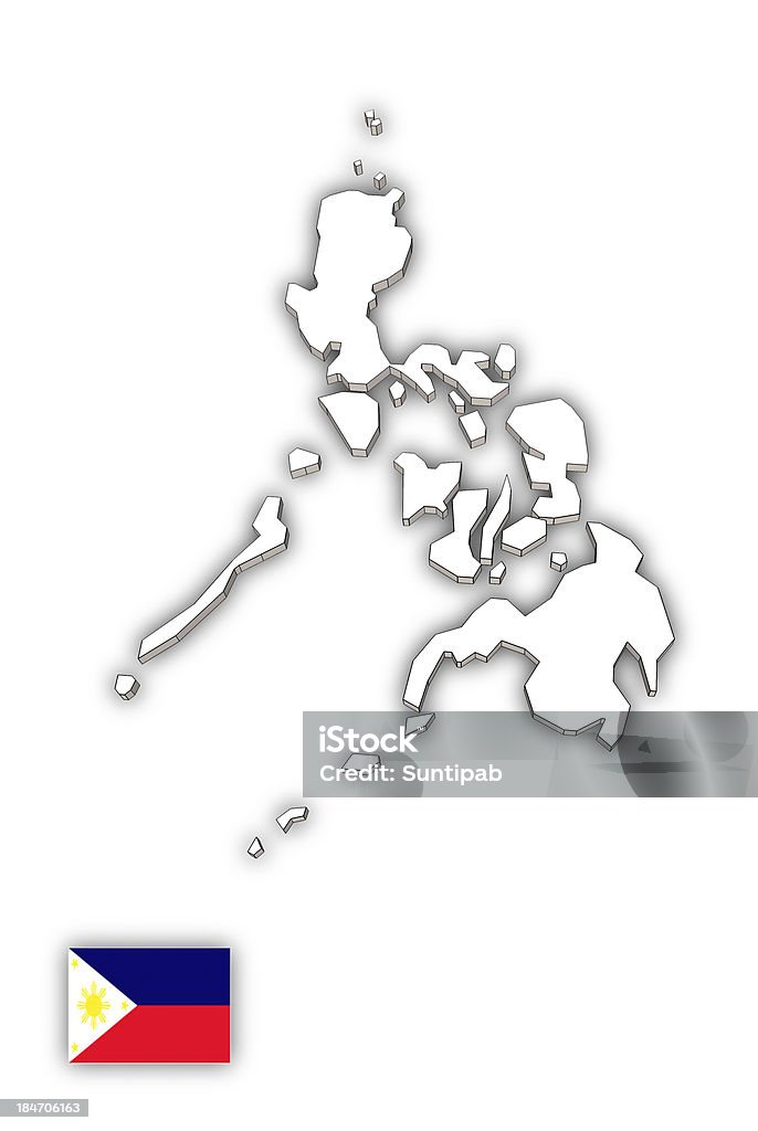 Mapa das Filipinas com branco - Royalty-free Abstrato Foto de stock