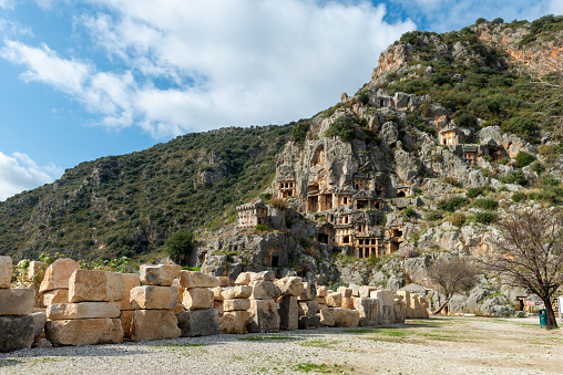 Myra was an ancient Greek town in Lycia where the small town of Kale is today, in the present-day Antalya Province of Turkey.