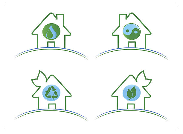 ilustrações, clipart, desenhos animados e ícones de conjunto de ícones do ambiente verde - recycling symbol recycling symbol religious icon