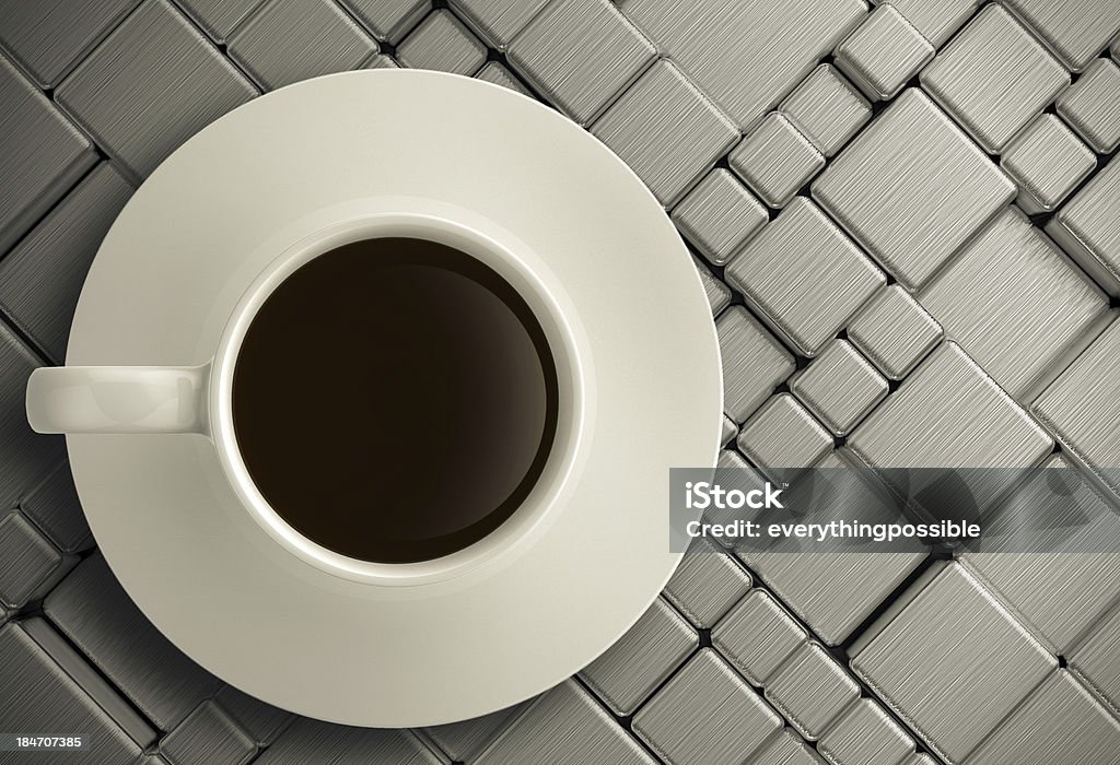 3 d taza de café en acero inoxidable - Foto de stock de Alimento libre de derechos