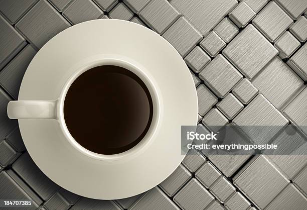 Photo libre de droit de 3 D Tasse De Café En Acier Inoxydable banque d'images et plus d'images libres de droit de Aliment - Aliment, Café - Établissement de restauration, Caféine