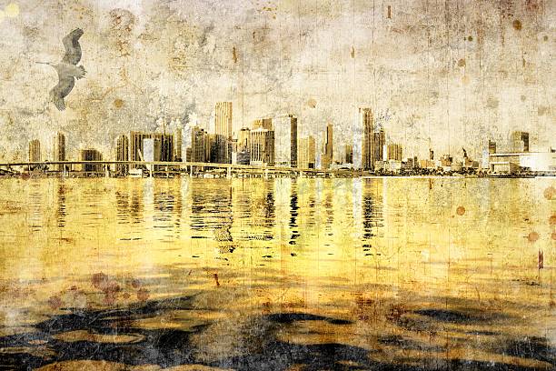 istock Vintage city skyline 184708888