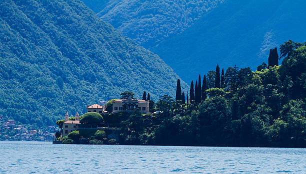 Villa del Balbianello, Lake Como, Italy stock photo