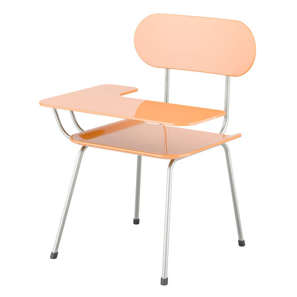 istock School Desk With Chair For 1 Student, Single Desk. 3D rendering 1847102248