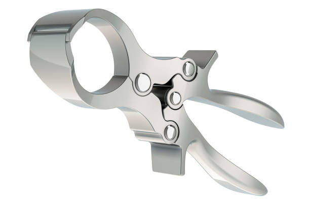 Castration Plier, emasculator for livestock. Emasculator banding, veterinary Instrument. 3D rendering isolated on white background