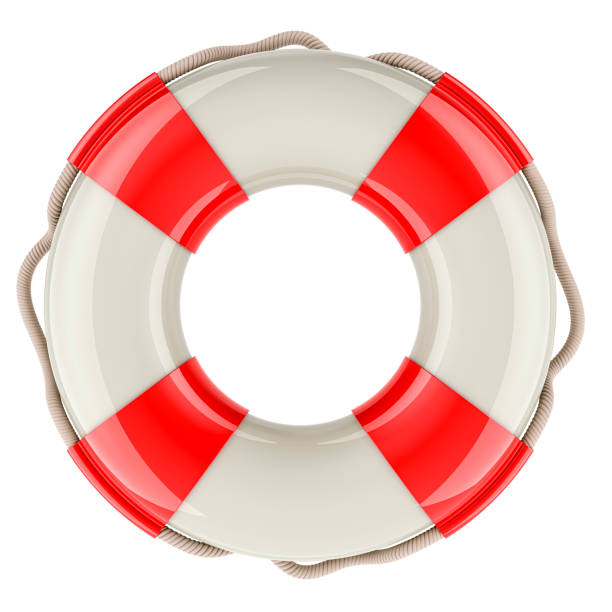 istock Lifebelt, lifebuoy. Top view, 3D rendering 1847107613