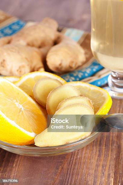 핫 진저고양이 레몬 티 0명에 대한 스톡 사진 및 기타 이미지 - 0명, 갈색, 감귤류 과일