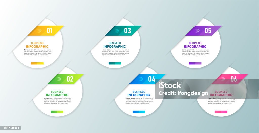 6 Steps Templete Modern Infographics 6 Steps Template Vector Stock Illustration ...