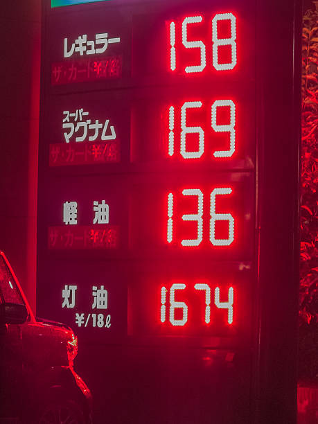 istock petrol station and price on light up 184712648